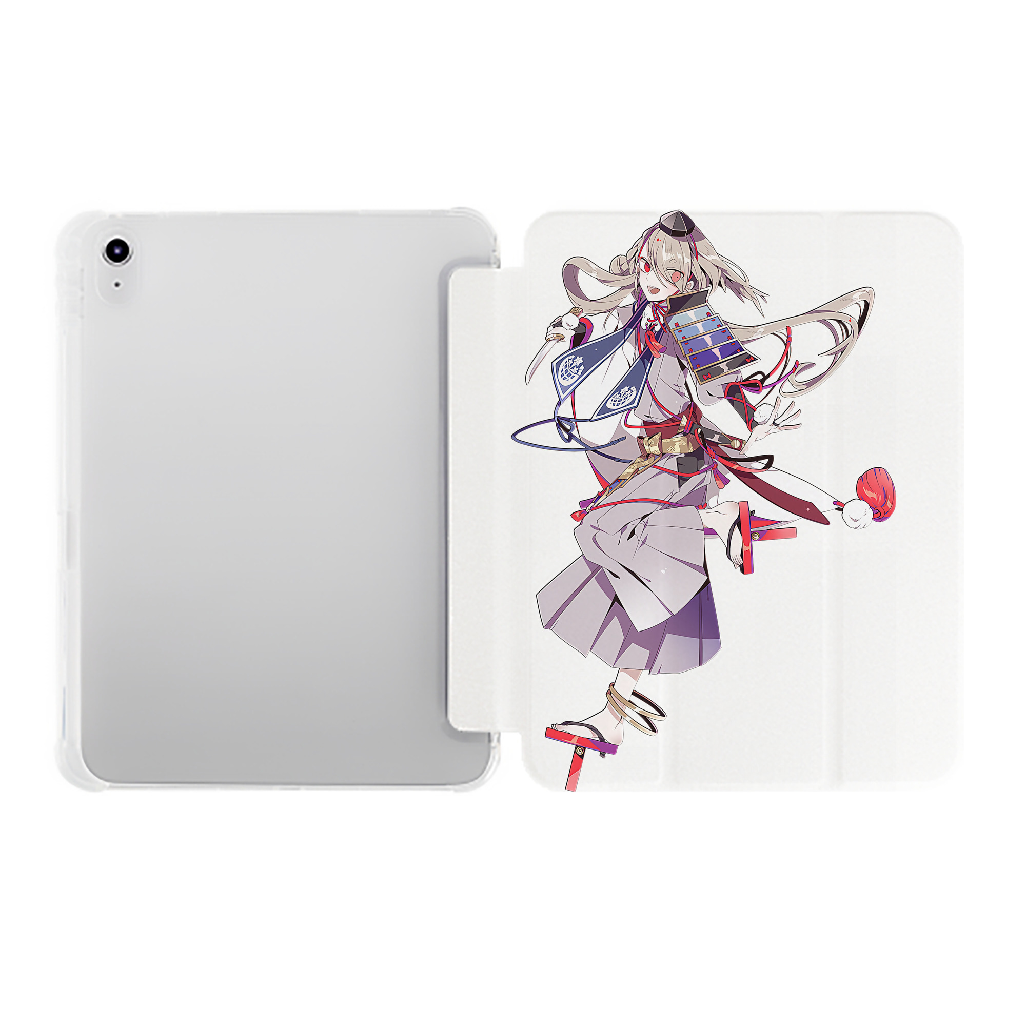 （画像用） 刀剣乱舞 Touken Ranbu IPad ケース ペン収納付き 三つ折りスタンド PUレザー×シリコン 対応機種9.5/10.5/10.9インチ